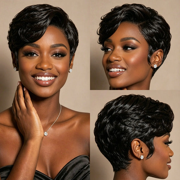 Bequeen  Sexy Full Lace Short Cut Pixie Wig