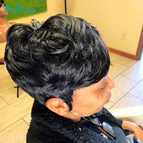 Bequeen 1B Special Made Pixie Cut Wig-2