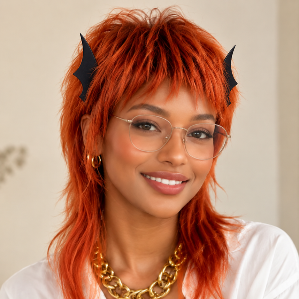 Bequeen Tangerine Dream Dark Root Mullet Glueless 100% Human Hair