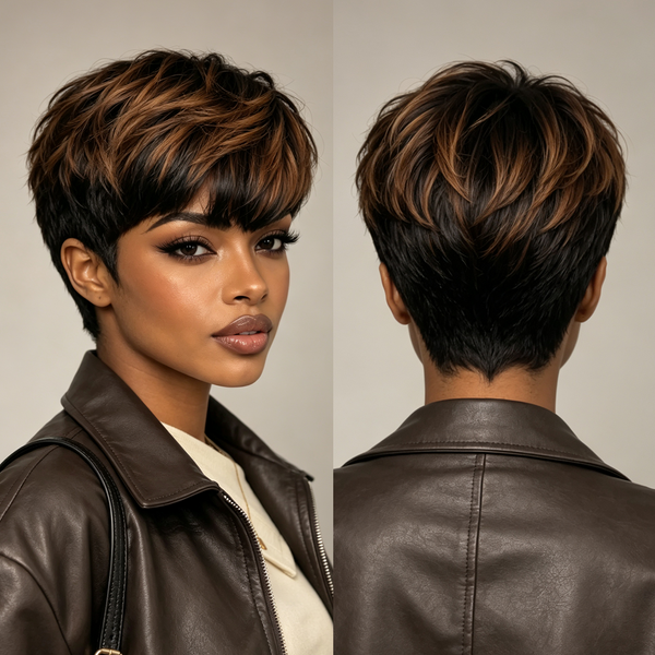 Bequeen Machine Made #30 Pixie Full Cap Wig
