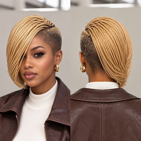 Bequeen Sexy Side Part 100% Human Hair Braid Lace Topper Unit (3 Colors)