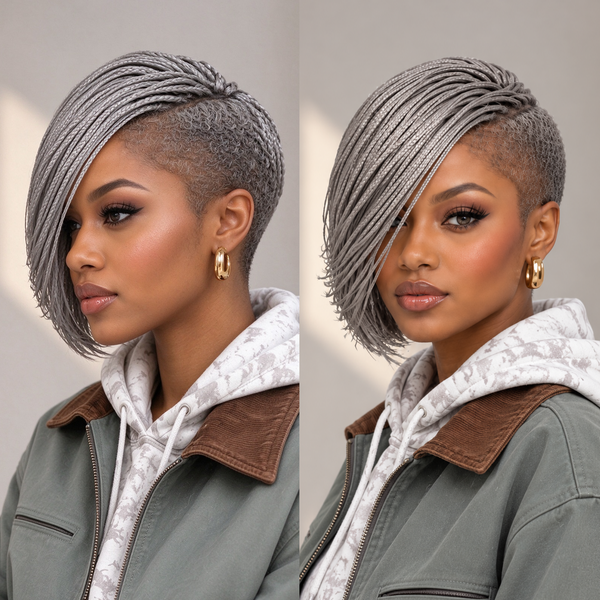Bequeen Sexy Side Part 100% Human Hair Braid Lace Topper Unit (3 Colors)