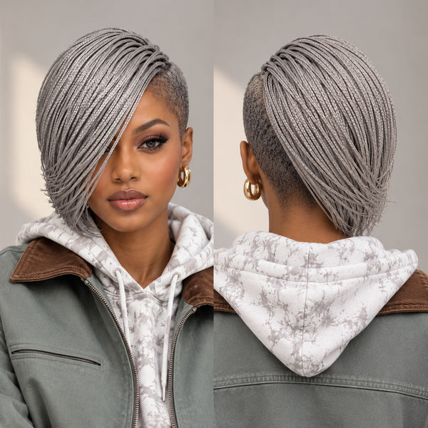Bequeen Sexy Side Part 100% Human Hair Braid Lace Topper Unit (3 Colors)
