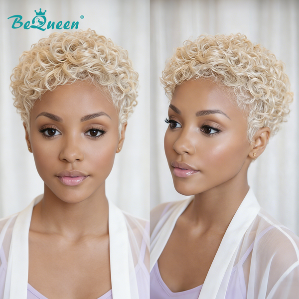 Bequeen #613 Finger Wave Full Lace Pixie Cut Wig