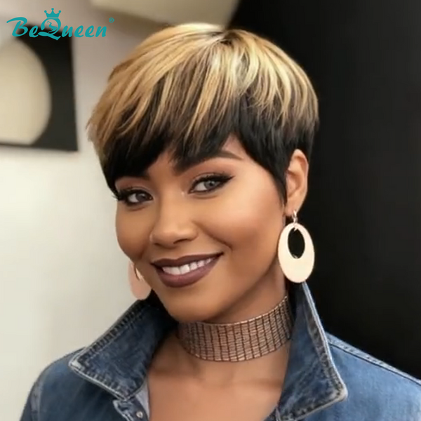 Bequeen Blonde Special Made Pixie Wig