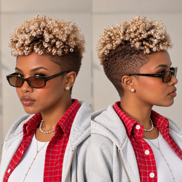 Bequeen Brown  Curly Machine Made Fashion Topper Unit