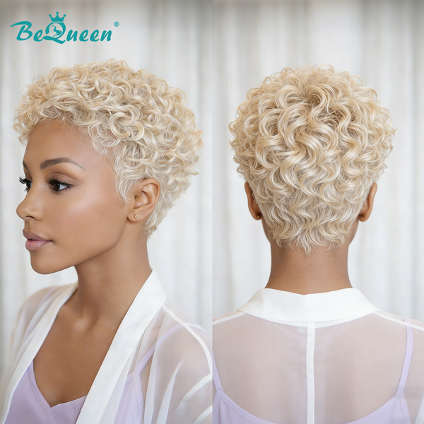 Bequeen #613 Finger Wave Full Lace Pixie Cut Wig
