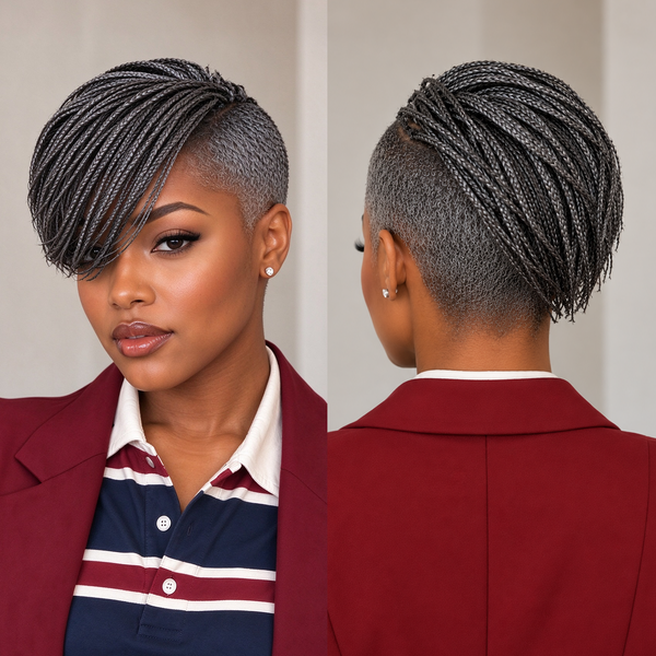 Bequeen Sexy Side Part 100% Human Hair Braid Lace Topper