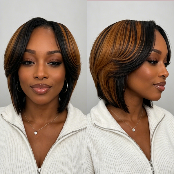 #613 Blonde Human Lace Wig Deep Wave Front Lace Bob Wig