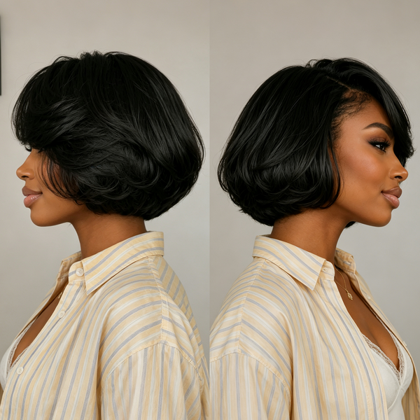 #613 Blonde Human Lace Wig Deep Wave Front Lace Bob Wig