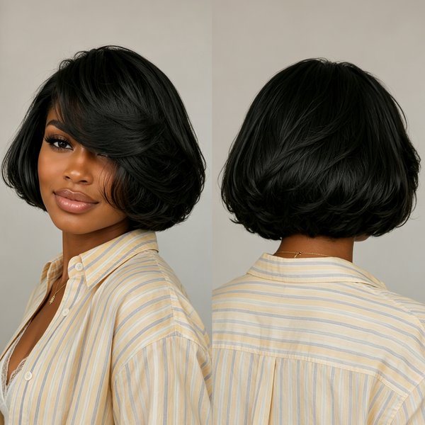 #613 Blonde Human Lace Wig Deep Wave Front Lace Bob Wig