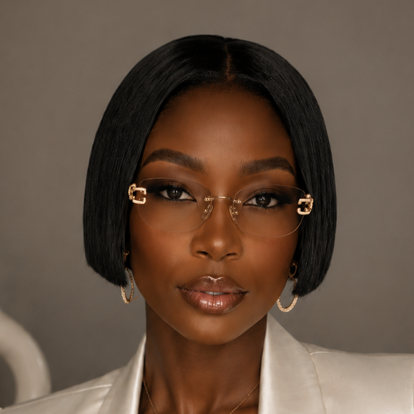 BEQUEEN Super Short 1B Straight Frontal Lace Bob Wig