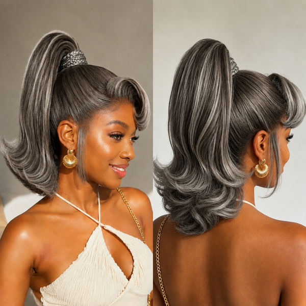 BeQueen Blonde Ponytail Fulll Lace Bob 100% Human Hair
