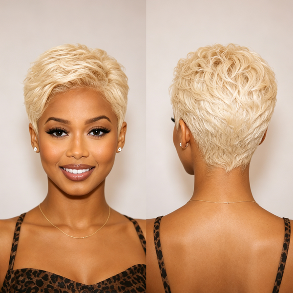BeQueen #60 Cool Frontal Lace Wig 100% Human Hair