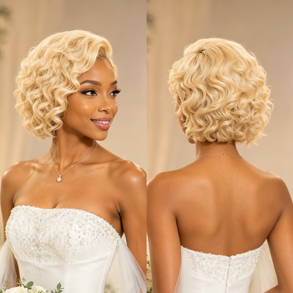 BeQueen #613 Side Part Wave Frontal Lace Wig