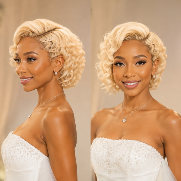 BeQueen #613 Side Part Wave Frontal Lace Wig