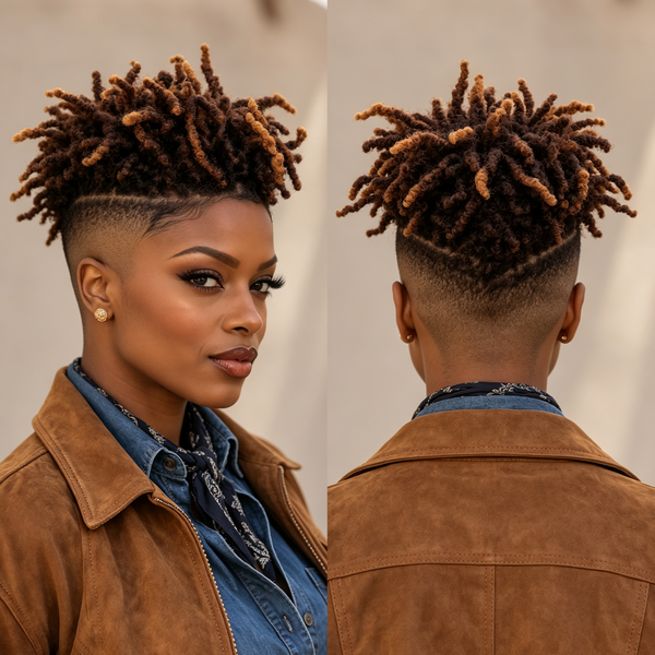BeQueen Two-Tone Twist Faux Locs Mohawk Wig