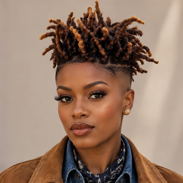 BeQueen Two-Tone Twist Faux Locs Mohawk Wig