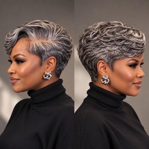 Bequeen 13X4 Lace Salt & Pepper 100% Human Hair Wig