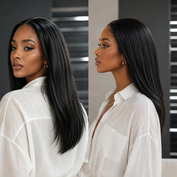 Bequeen 1B 100% Human Hair Kinky Workout Wig