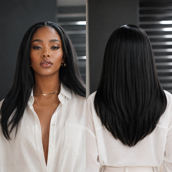 Bequeen 1B 100% Human Hair Kinky Workout Wig