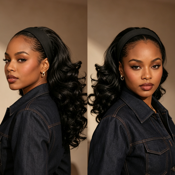 Bequeen 1B Color 100% Human Hair Body Wave Short Workout Wig