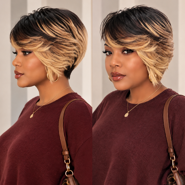 Bequeen 1B Highlight Blonde Side Part Topper Unit