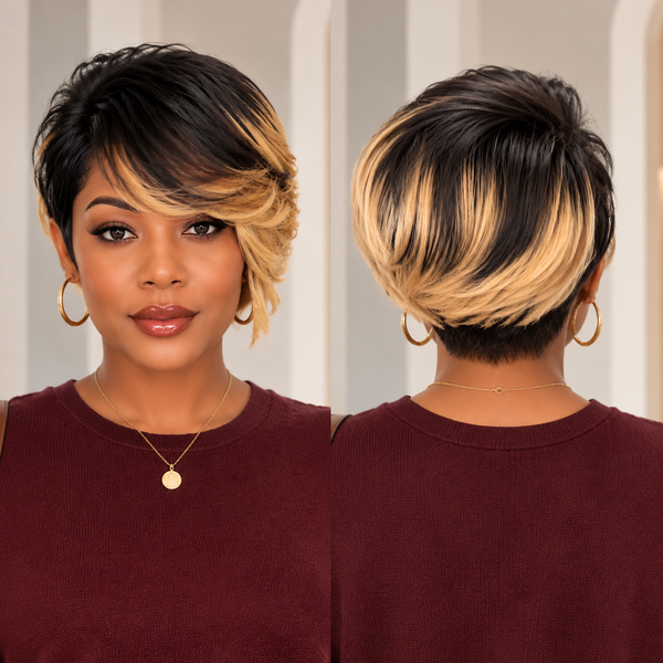 Bequeen 1B Highlight Blonde Side Part Topper Unit