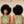 Bequeen 1B Kinky Fluffy Curly Bob Wig