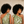 Bequeen 1B Kinky Fluffy Curly Bob Wig