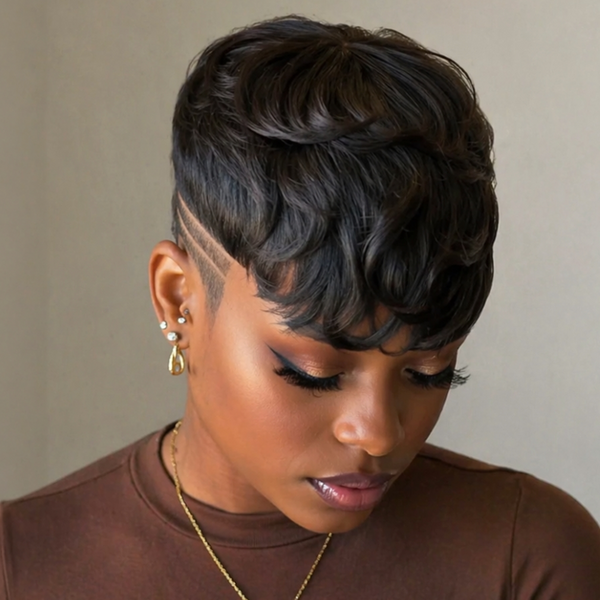 Bequeen 1B Natural Black Machine Made Sexy Topper