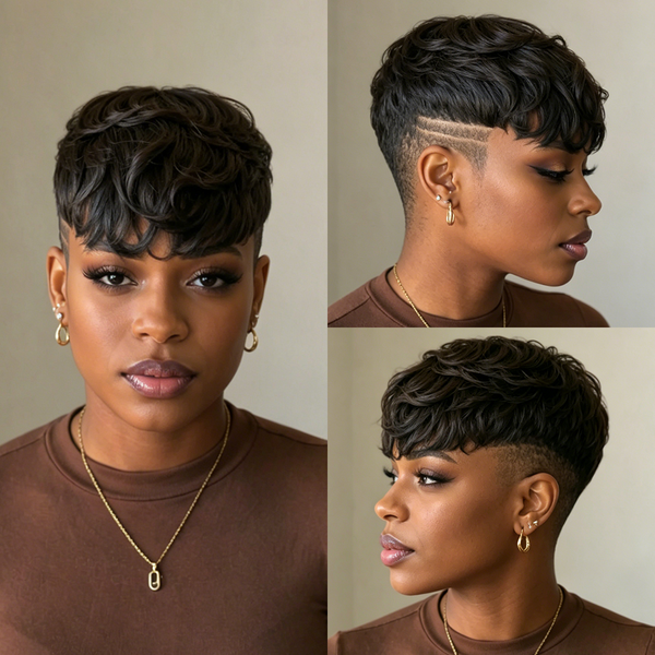 Bequeen 1B Natural Black Machine Made Sexy Topper