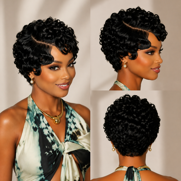 Bequeen 1B Side Part Full Lace Wig