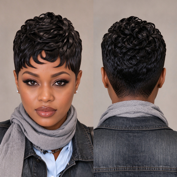 Bequeen 1B Special Made Pixie Cut Wig-2