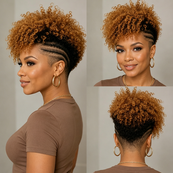 Bequeen 350 Curly Mohawk Style (Not A Wig)