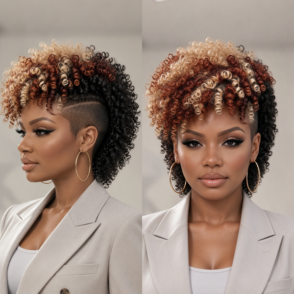 Bequeen 3 Colors Curly Machine Made Fashion Topper Unit