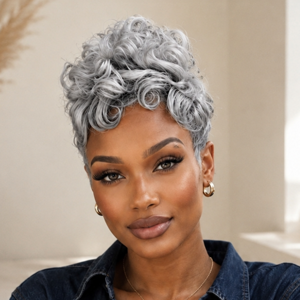 Bequeen 3 Colors Machine Made Pretty Pixie Wig