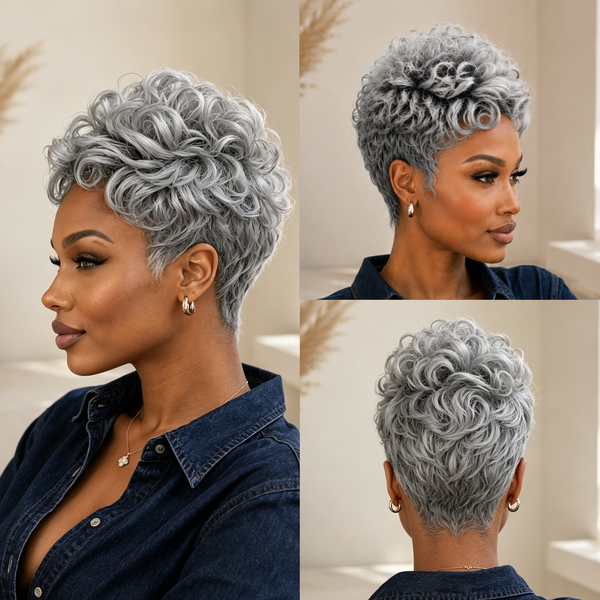 Bequeen 3 Colors Machine Made Pretty Pixie Wig
