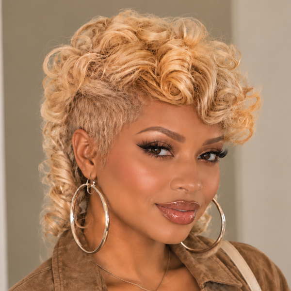 Bequeen 613 Blonde Curl Machine Made Topper