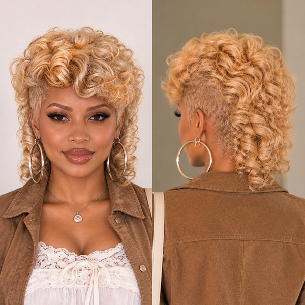 Bequeen 613 Blonde Curl Machine Made Topper