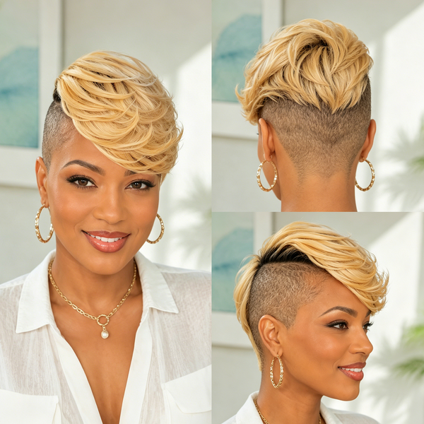 Bequeen 613 Blonde Side Part Machine Made Topper