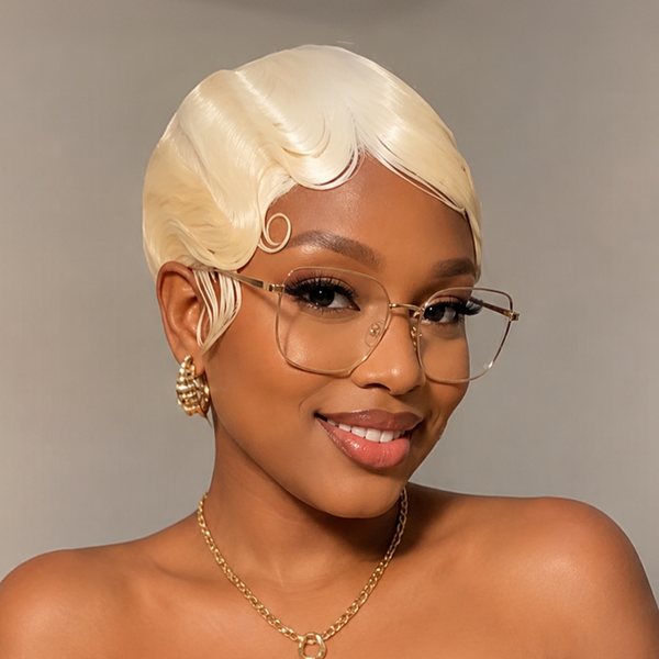 Bequeen 613 Pixie Cut Water Wave Full Lace Wig