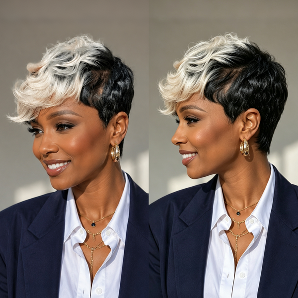 Bequeen 613 Special Made Natural Wave Pixie Cut Wig
