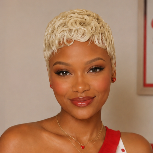 Bequeen 613 blonde Pixie Cut Full Lace Wig