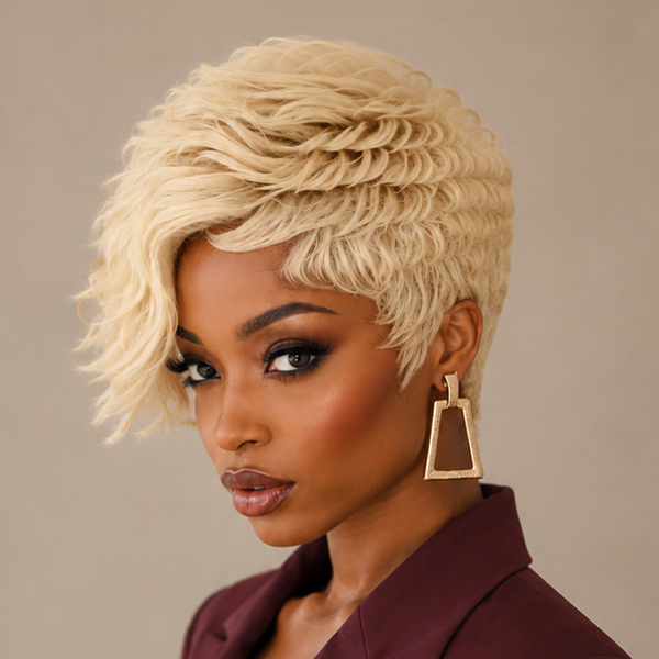 Bequeen 99J Side Part Layer Pixie Wig