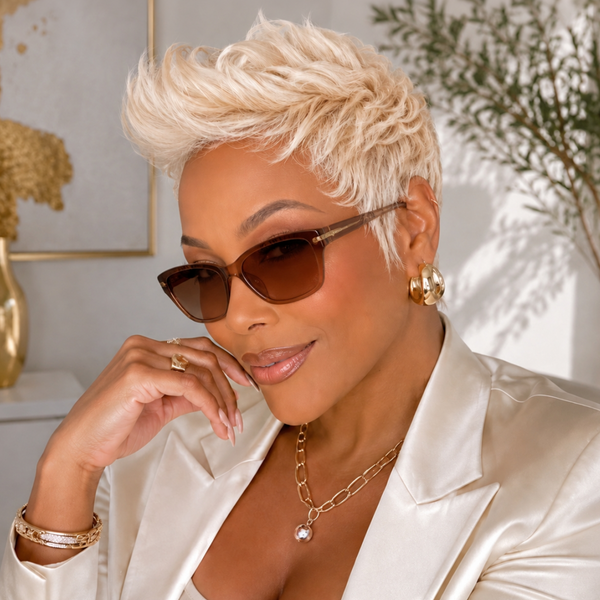 Bequeen Beige Color Sexy Short Cut Full Lace Wig