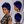 Bequeen Electric Blue Ombre Spiked Full Lace Wig
