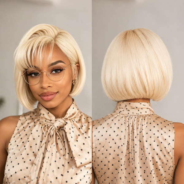 Bequeen Blonde Short Bob Wig