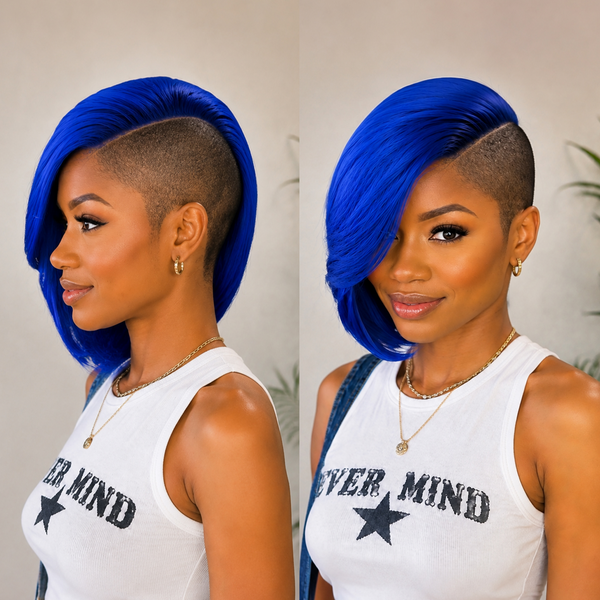 Bequeen Blue Side Part SexyTopper