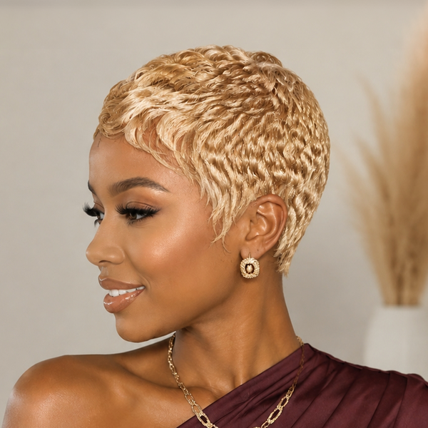 Bequeen Coffee Ash Wave Special Style Pixie Cut Wig